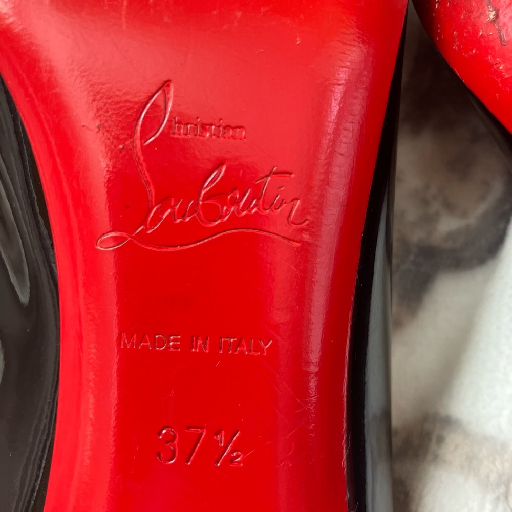 👠 Christian Louboutin Black Simple Pump 70 Stiletto Heels Box Dust Bag Size 37.5 - Picture 9 of 11